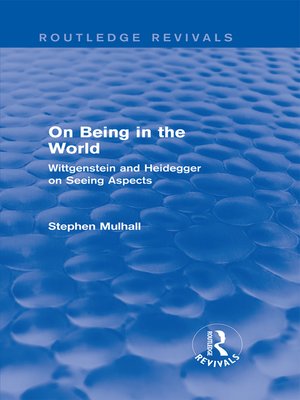 cover image of On Being in the World (Routledge Revivals)